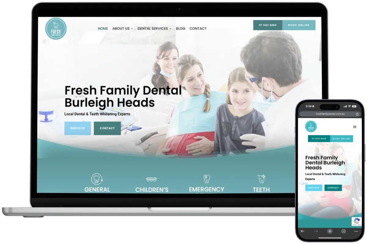 Fresh Family Dental Website After