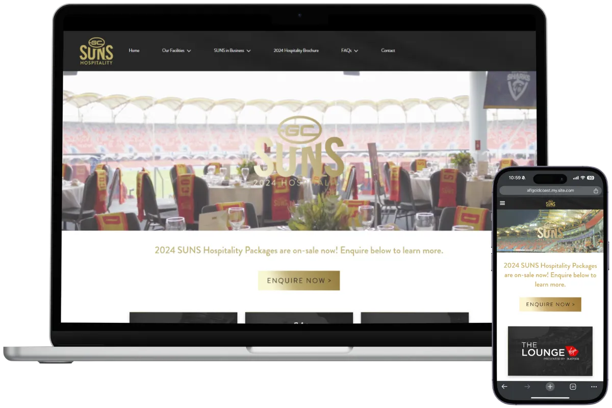 GC SUNS Hospitality Website BEFORE