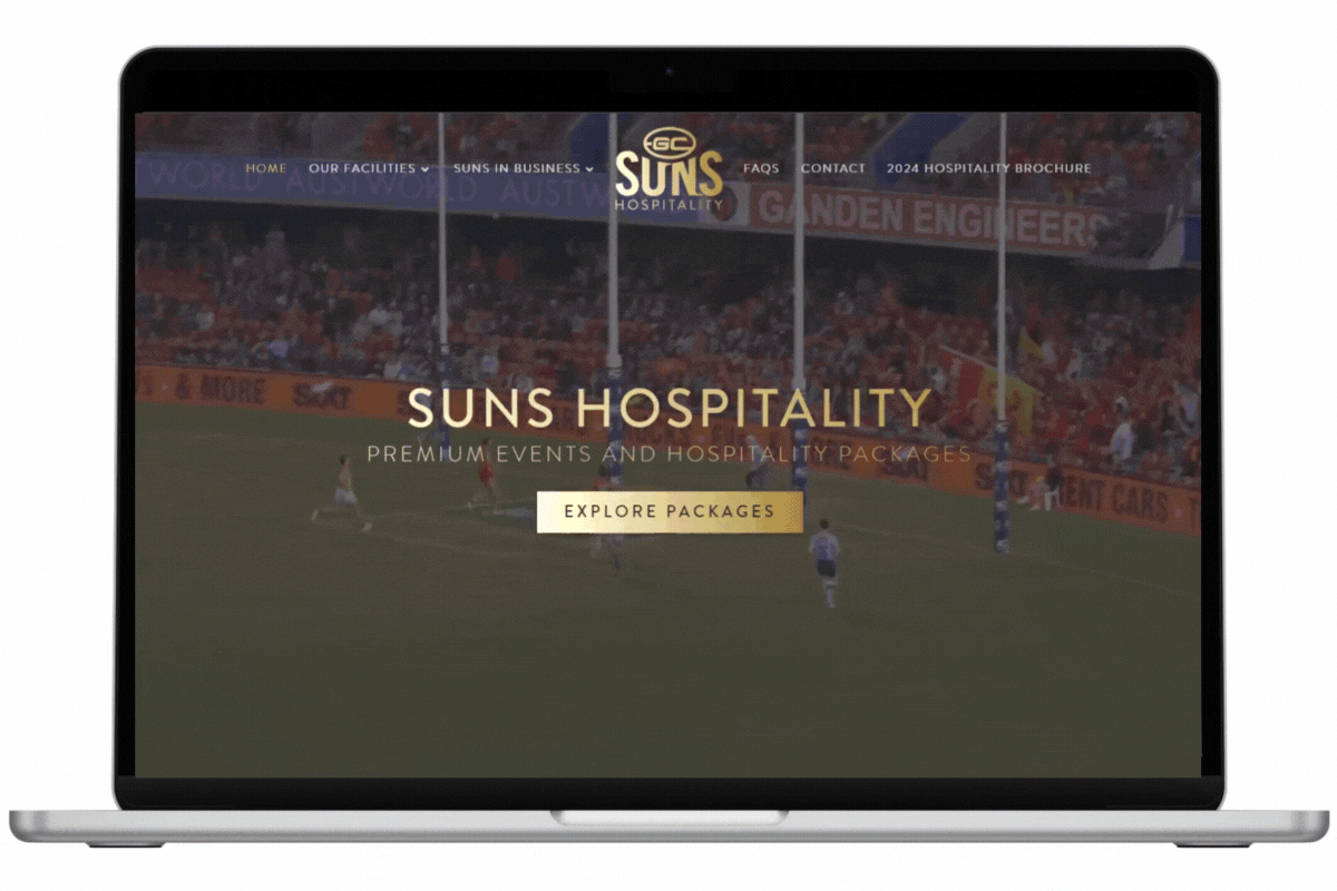 SUNS Hospitality Website Design